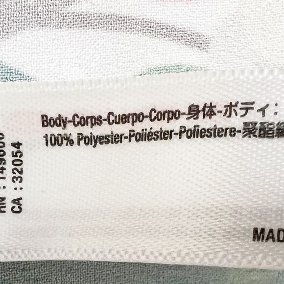 Flora Nikrooz White Bird and Floral Print Satin Pajama Top Size XS - Picture 8 of 8